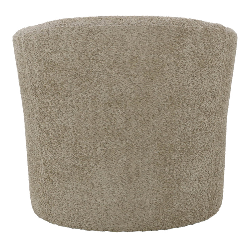 Fauteuil demi-tonneau pivotant 31 po Hansell, Mélange de polyester brun clair