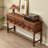 Wall-mounted carved storage cabinet for entryway