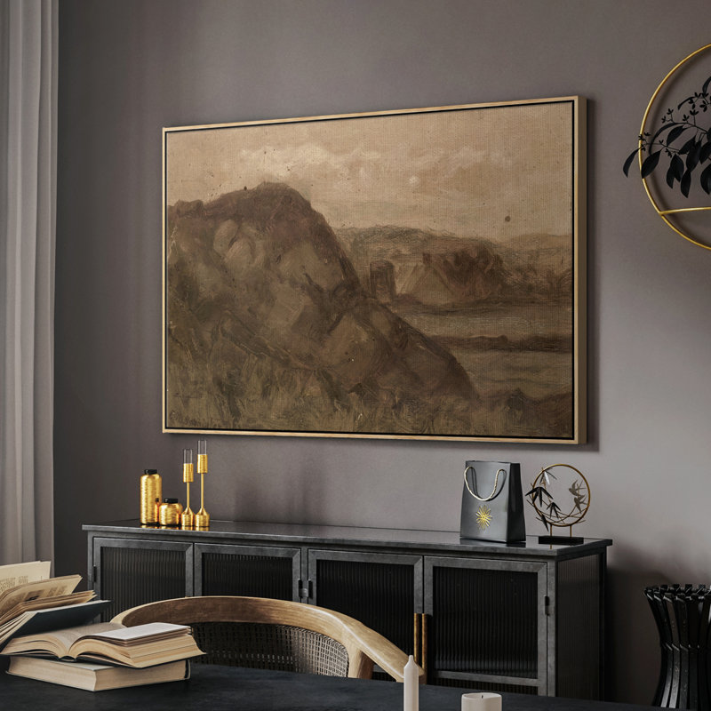 Paysage rétro - DCL XXXVI, Toile tendue, H 9 po x l 13 po x P 1,5 po