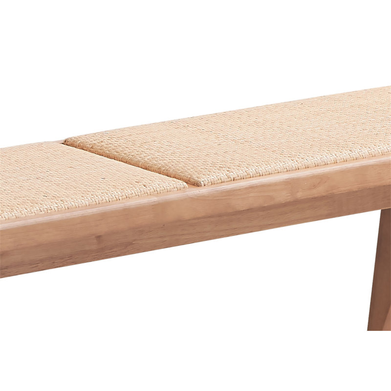 Banc en rotin et finition naturelle Velentina