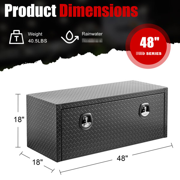 WFX Utility™ 48 Inch Aluminum Tool Storage Chest, Heavy Duty With Lock ...
