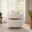 Fauteuil demi-tonneau moderne pivotant avec dossier ouvert-652721214