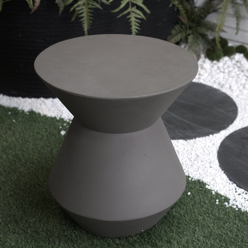 Table de patio brun et sable - côté H 18,1 po pour décoration extérieure H 18,1 po et mobilier élégant