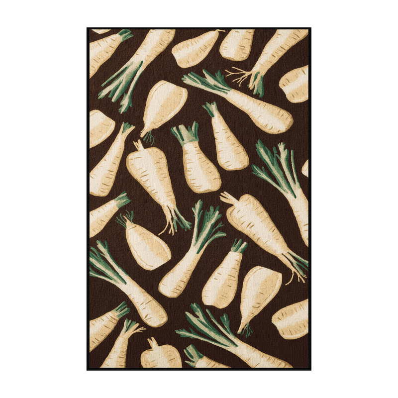 Washable Parsnip Vegetables Area Rug, Runner 2' x 5'