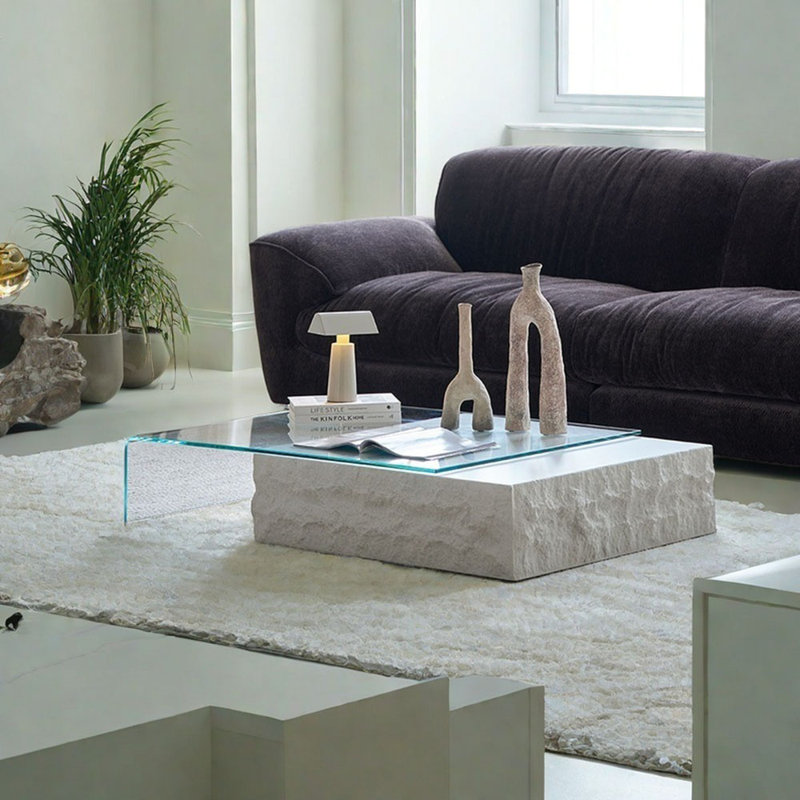 Table basse simple de style rétro extensible