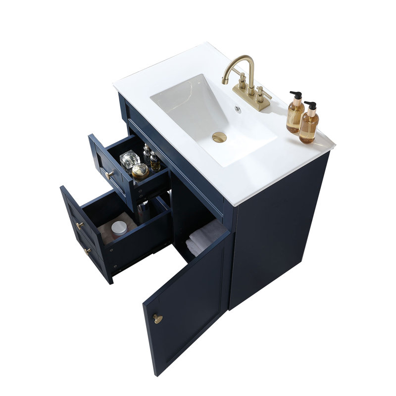 30'' Bule Modern Free-Standing Single Bathroom Vanity Set