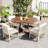 5-piece Patio Dining Table Set With Extendable Tabletop