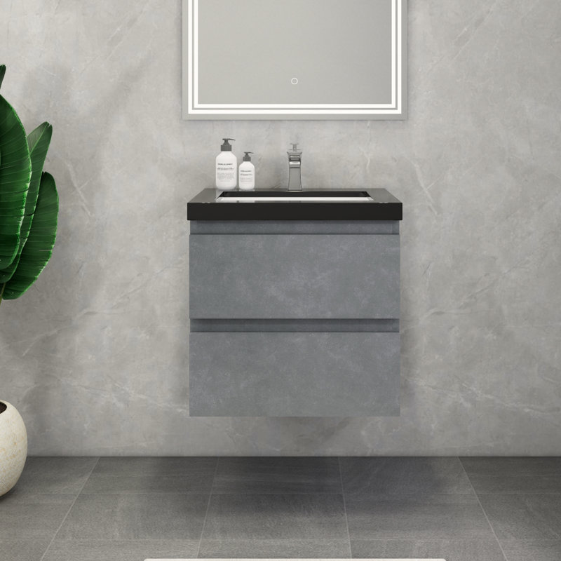 Ensemble de meuble-lavabo simple 24 po McConnico, Gris ciment