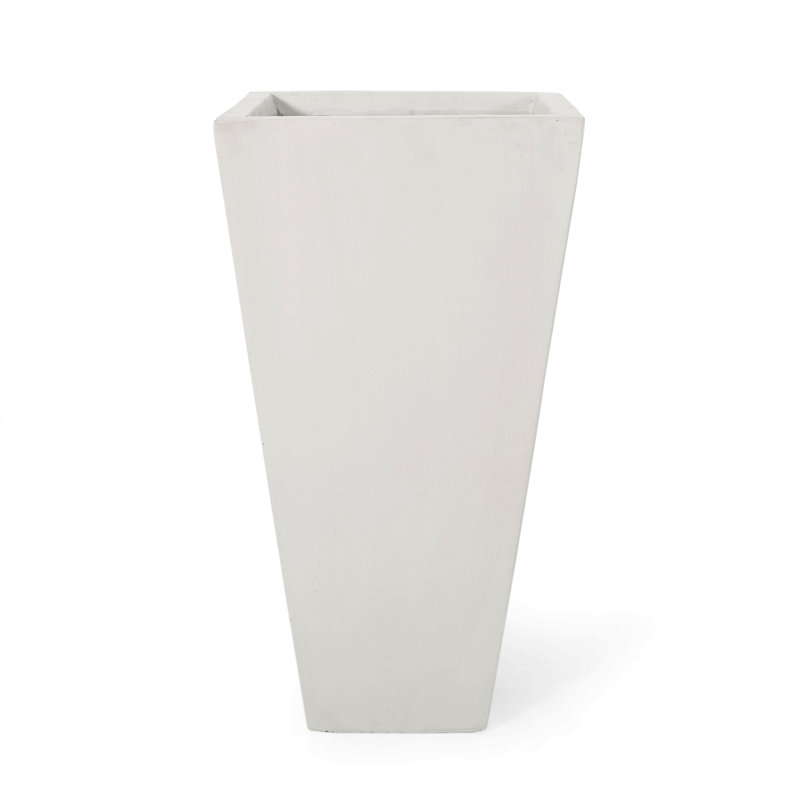 Petit pot à fleurs 13 po Mgo, H 24,75 po x l 13 po x P 13 po, Blanc mat