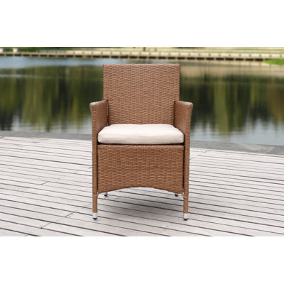 Chaise de patio avec coussin Astrid