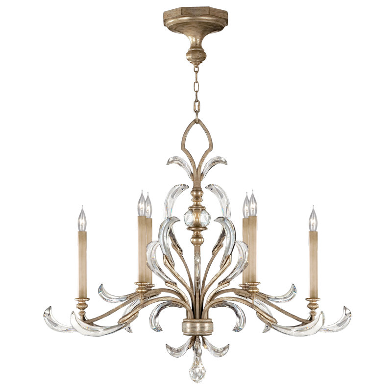 Lustre oblique biseauté de 44 po, Argent