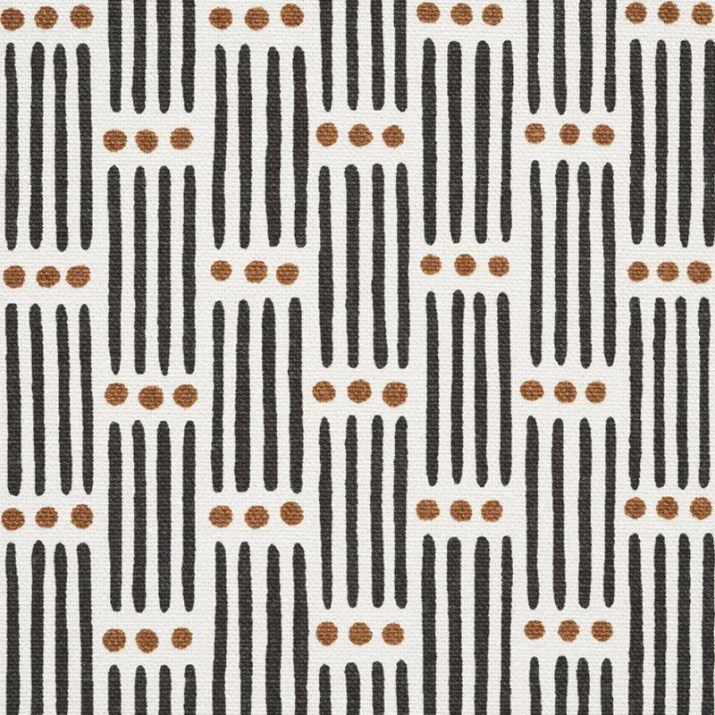 Tissu rayé à pois, Noir