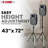 5 Core Universal Speaker Stand w Mount Bracket LED Lights Adjustable Height 40 - 72" Capacity 132lb