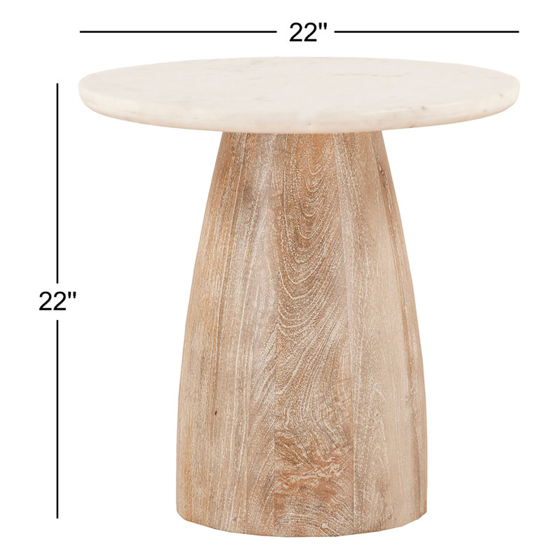 Palm Desert Marble End Table