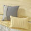 Édredon jaune très grand 7 pièces - Serene, brodé, édredon, taies décoratives, coussins décoratifs, jupe de lit, lavable à la machine et superbe pièce sereine, style facile à laver-122457309