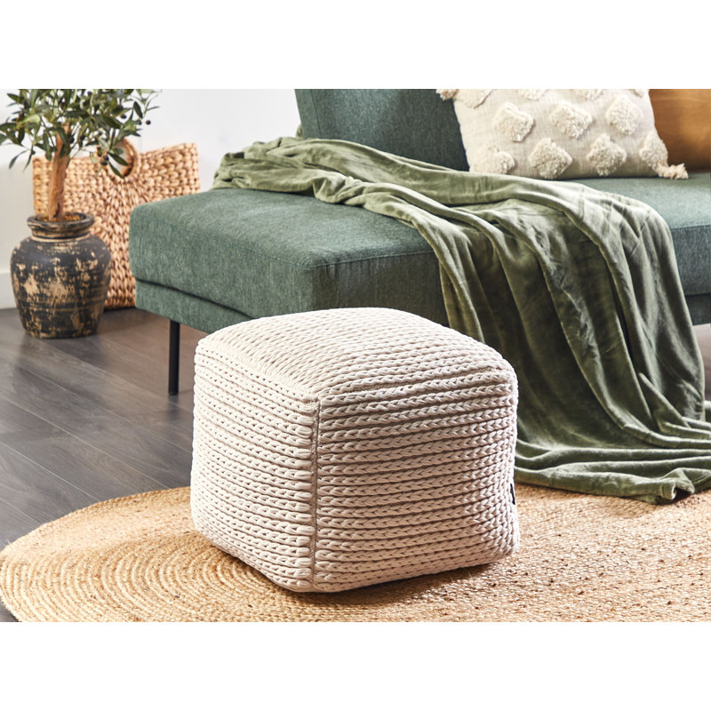 Brenville 50cm Wide Square Pouf Ottoman