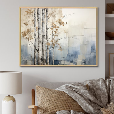 «Blue and White Forest Winter Harmony», impressions encadrées