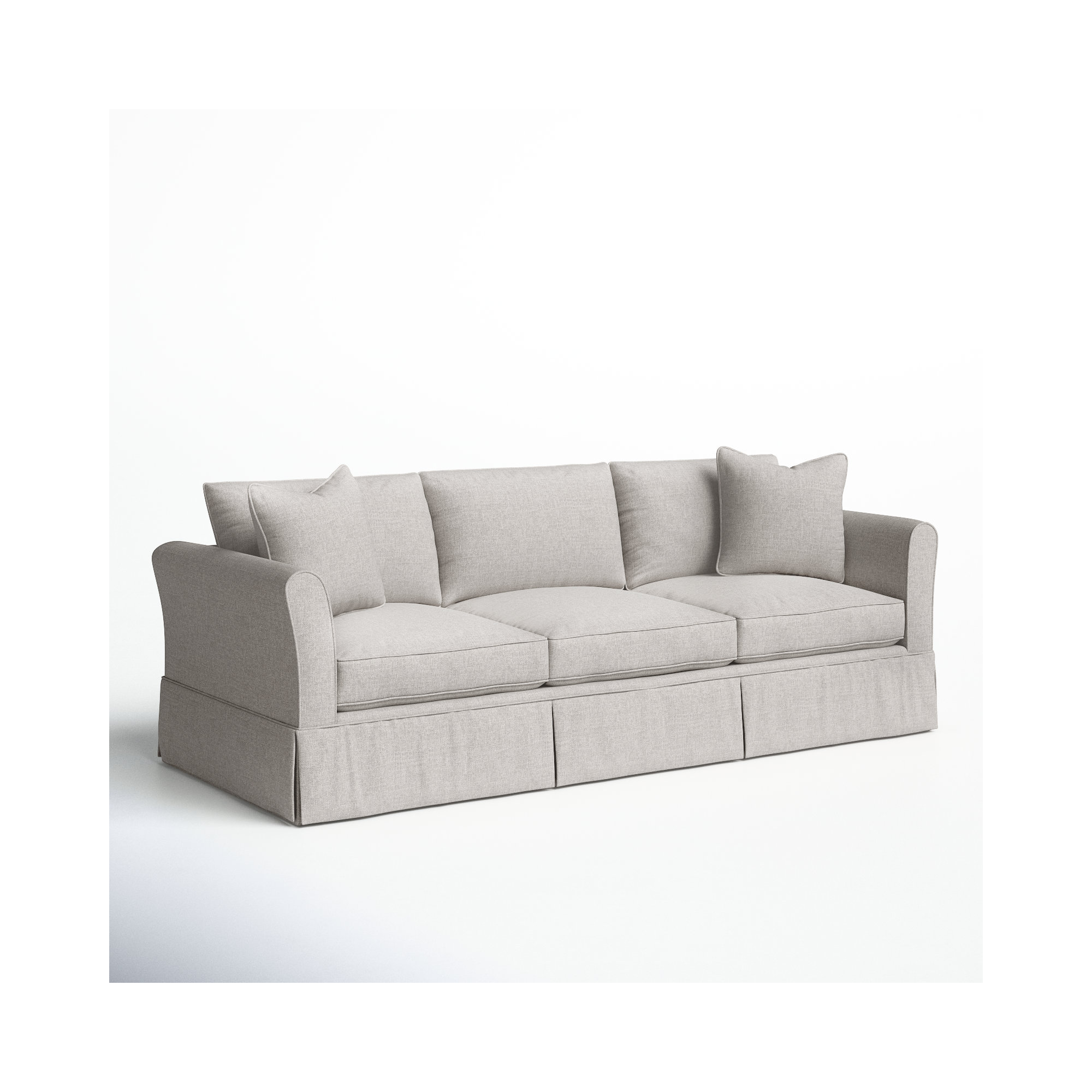 Shelby 82'' Upholstered Sofa, Drusky Ivory Sustain® Basketweave