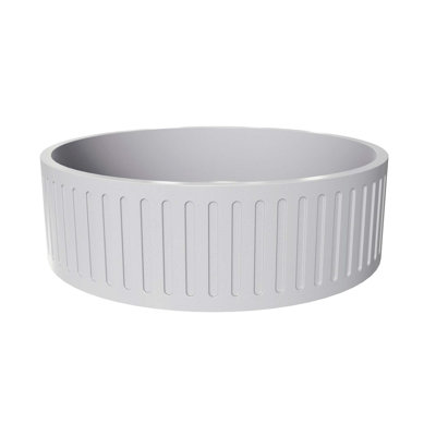 Lavabo de salle de bain moderne vasque ronde en béton 15 po 15 po