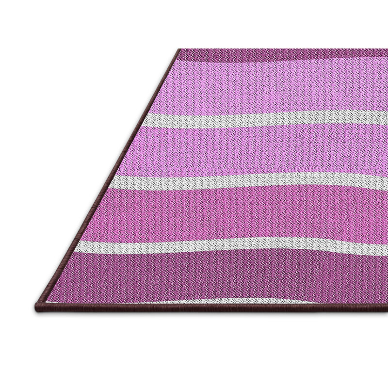 Tapis mauve à rayures Antravion, Rectangle 6 pi x 9 pi