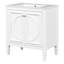 Meuble-lavabo de 60 po avec lavabo en bois massif et céramique avec surface imperméable, design élégant rétro, grand rangement réglable, lavabo à charnières à fermeture en douceur rouille, esthétique rétro, espace de rangement,