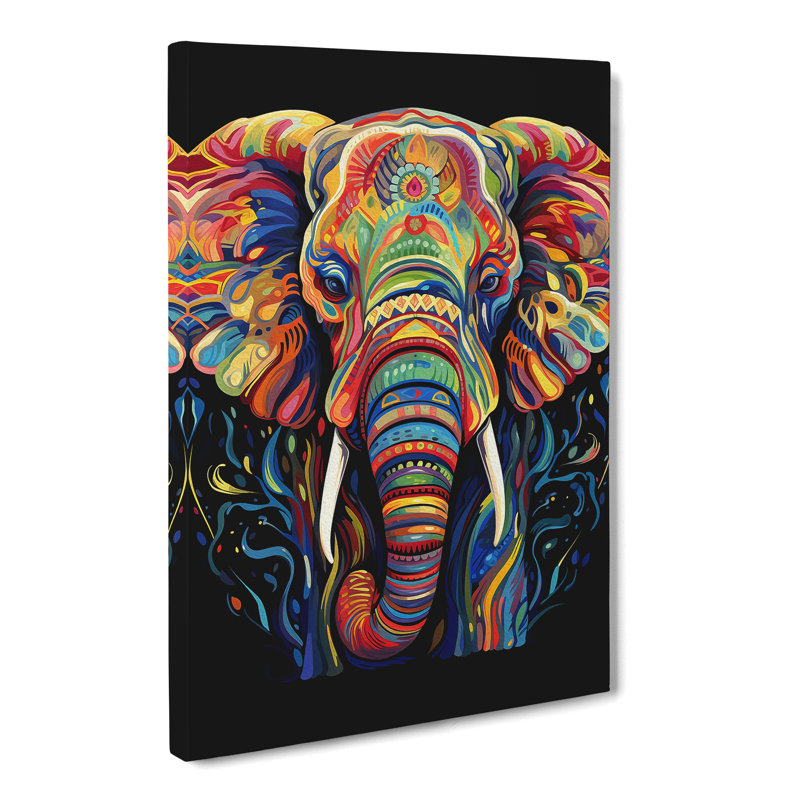 Elephant Colour Field - Wrapped Canvas, 76cm H x 50cm W x 3cm D