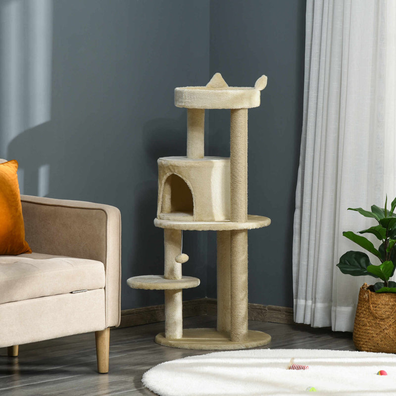 Grady 264.16cm H Cat Tree, Beige