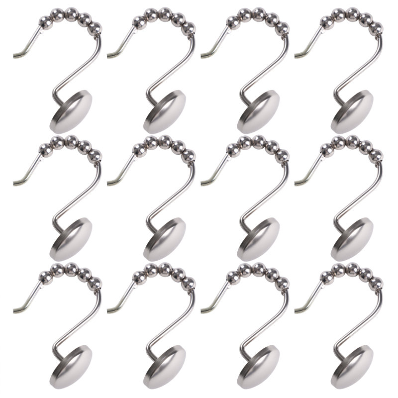 Crochets de rideau de douche Beatrice, Nickel