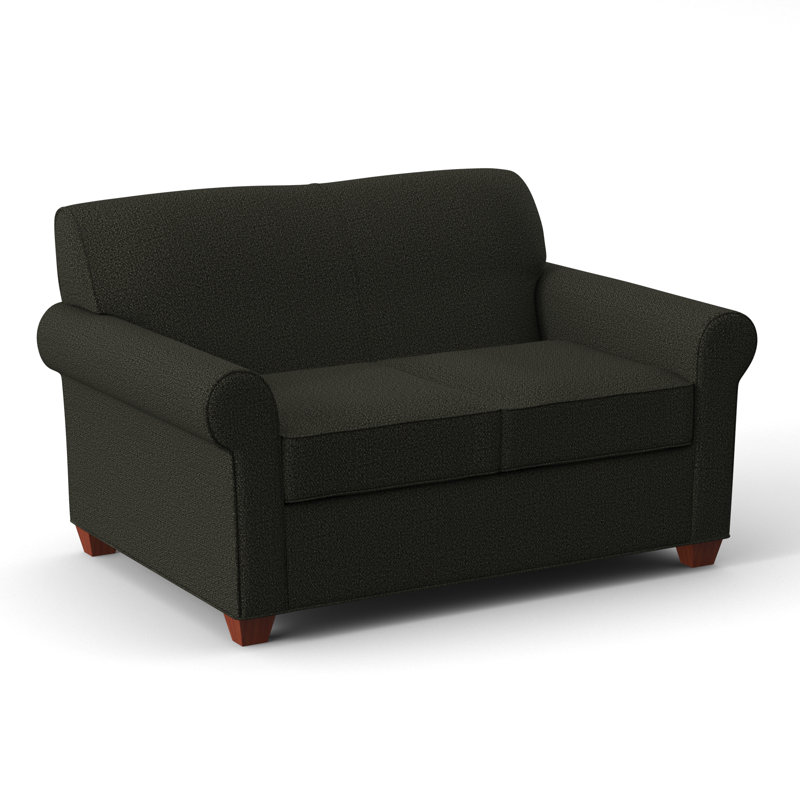 Finn 59" Rolled Arm Loveseat, BM Cherry, Dorset Charcoal