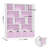 57.5"H 5-Tier Cube Storage Bookcase, Standard Bookcase with 4 Removable Drawers-2088301495