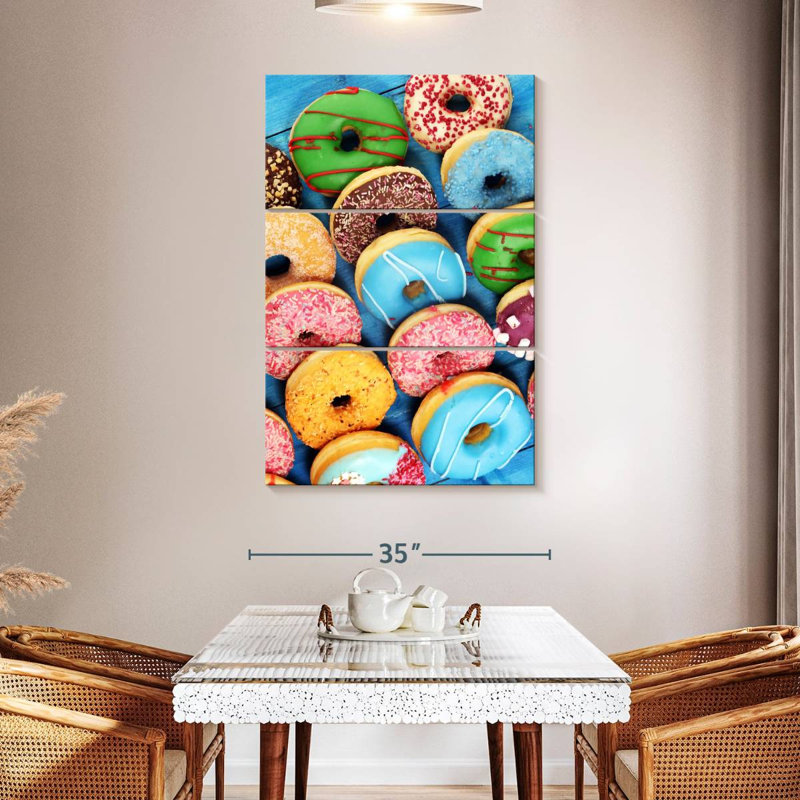 Assorted Flavored Doughnuts, 50" H x 32" W