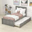 Lit plateforme simple avec lit gigogne-907391963