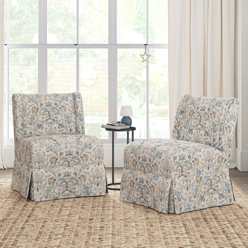 Averykate 28'' Wide Slipcovered Parsons Chair, Beige