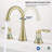 2-Handle 8 Inch Widespread Bathroom Sink Faucet Lavatory Faucet 3 Hole 360° Swivel Spout Vanity Sink Basin Faucets-118546039