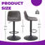 Ensemble de 2 tabourets de bar pivotants Mid-Century avec support pour le dos et hauteur réglable-1683755544