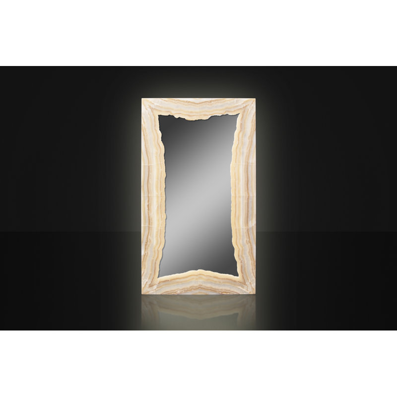 Flat Onyx Lighted Wall Mirror