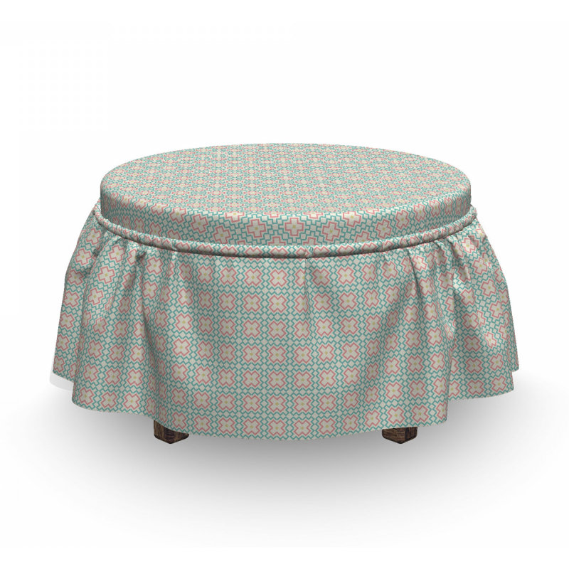 Housse pour repose-pieds à chevrons zigzags