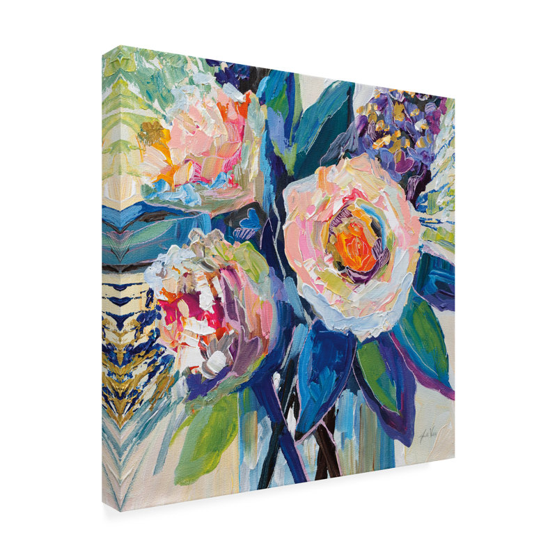  Art mural sur toile Jeanette Vertentes, H 14 po x l 14 po