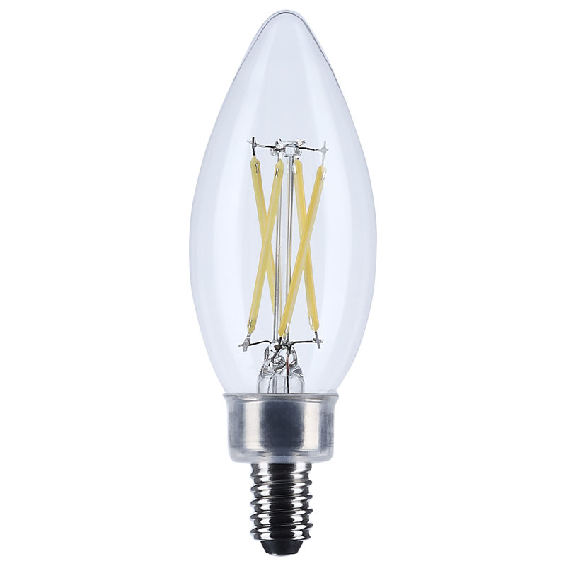 B11 LED - Candelabra Base - Clear  - 120 Volt, 5.5 W, 3000 K, 500 Lumens