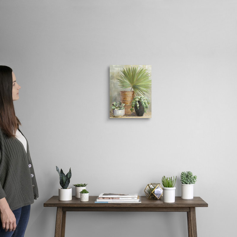 Art mural sur toile "Jardin intérieur II", Toile tendue, H 14 po x l 11 po x P 1,25 po