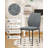 Modern Metal Frame Side Chair Upholstered Dining Chairs (Dark Gray)-1773549172