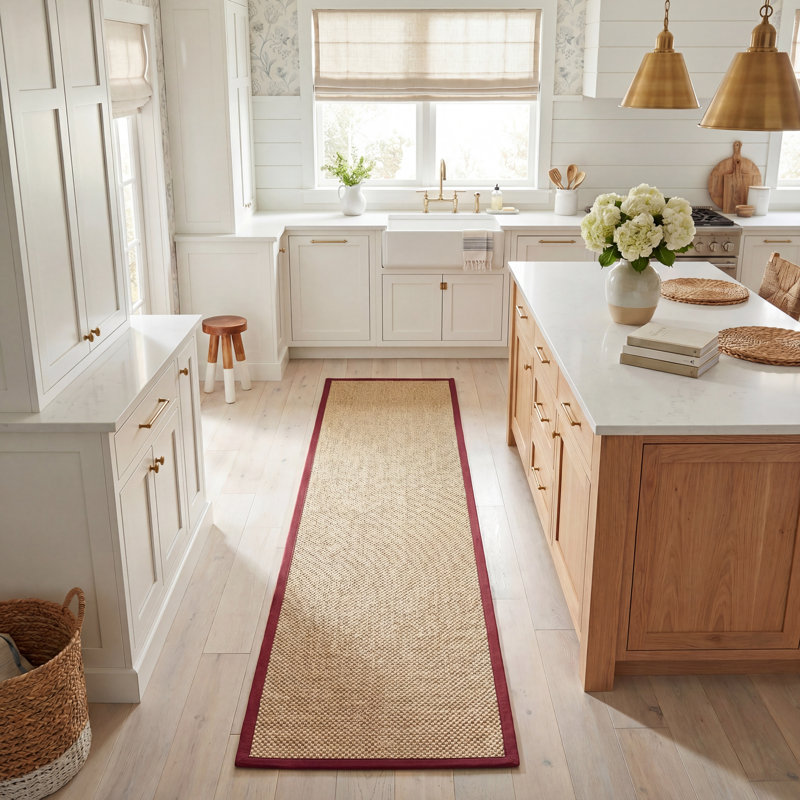 Hillsborough sisal fiber knitted rug, Tapis de couloir 2 pi 6 po x 8 pi
