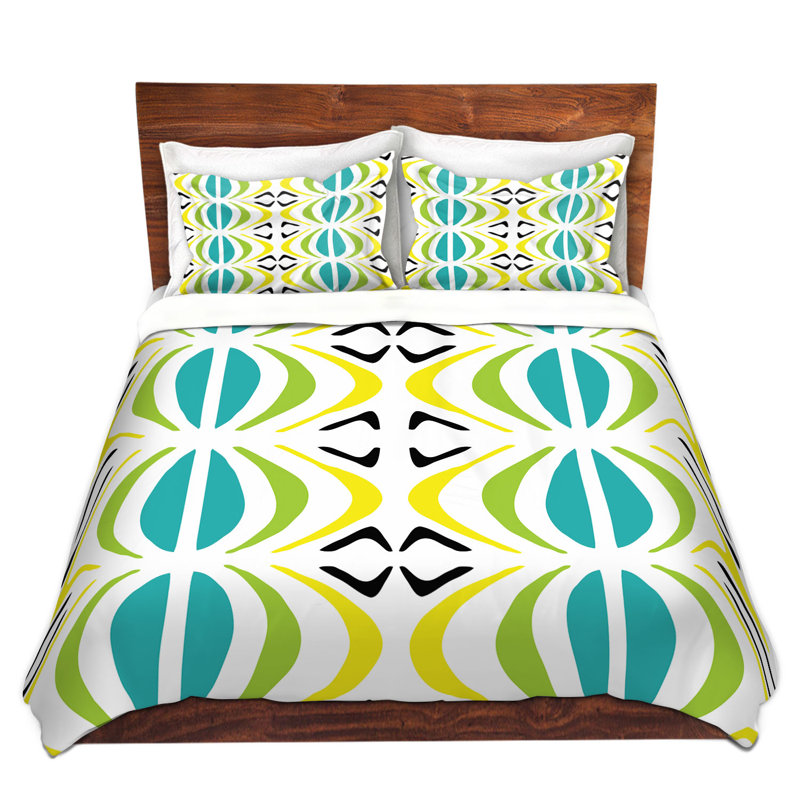 Housse de couette en glyphe de en microfibre multicolore traci nichole , Simple