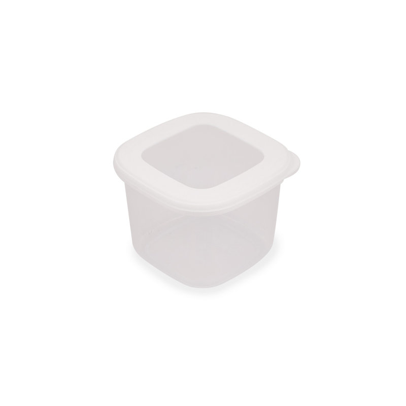 Ensemble de boîte de rangement durable (12 pièces), blanc, 3,9 x 3,9 x 3,7 pouces | 100% plastique, 18,6 oz liq. Chacun | Sans BPA et lavable au lave-vaisselle | Idéal pour organiser les fournitures de cuisine, de bureau ou d'artisanat, ce qui permet d'économiser de l'espace