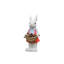 Statue de lapin 17 pouces en résine avec jardinière pour décoration de jardin
