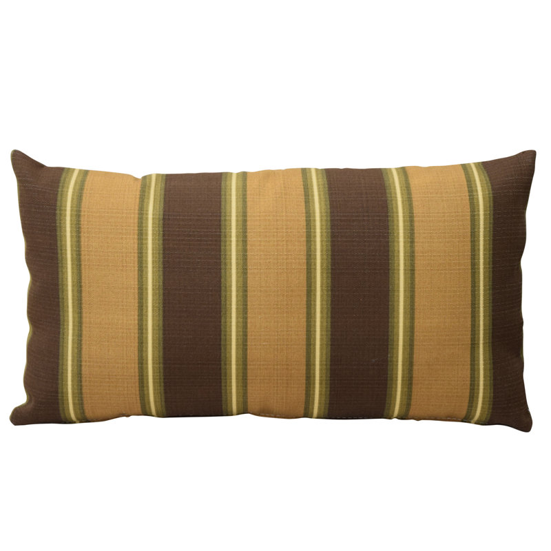 Gonesse Striped Outdoor Reversible Throw Pillow