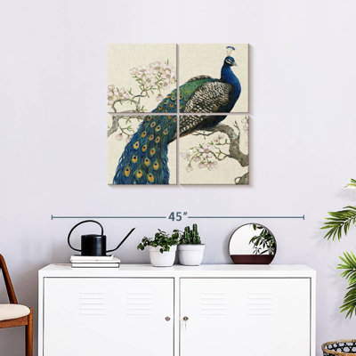 Brampt paon et fleurs I