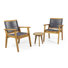 Natalia 2 - Person Acacia Patio Dining Set with Round Table