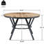 Table d'intérieur en bouleau avec pieds en métal pour une utilisation quotidienne