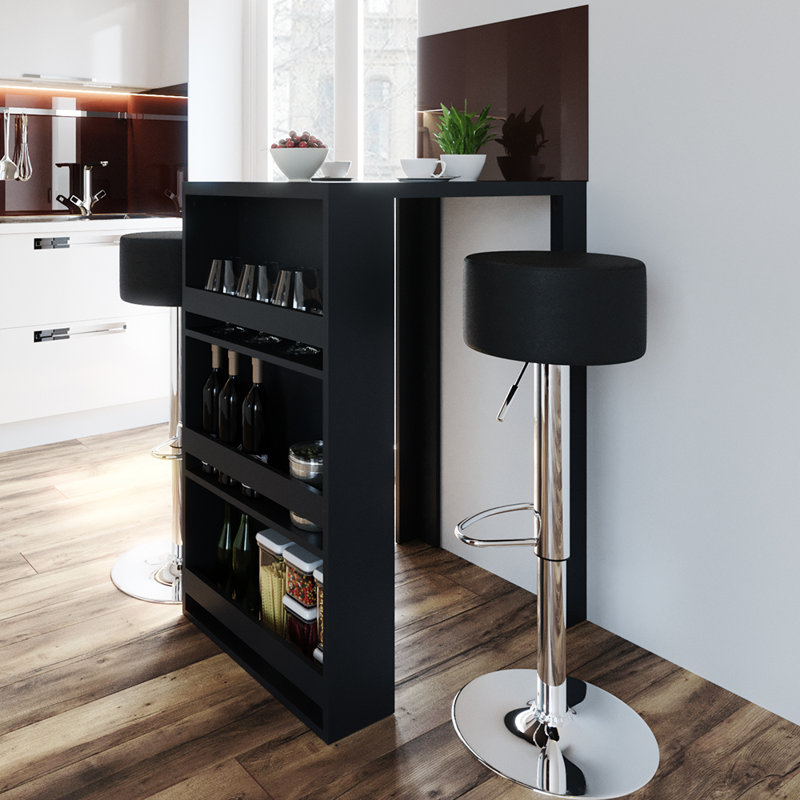 Katja 80cm Bar Set, Black